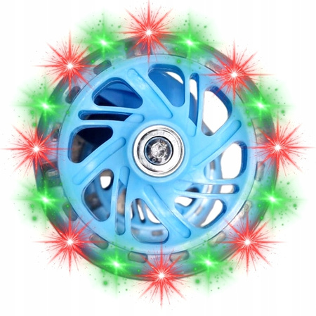 Hulajnoga Trójkołowa Balansowa Dla Dzieci świecące Koła LED Składana Niebie