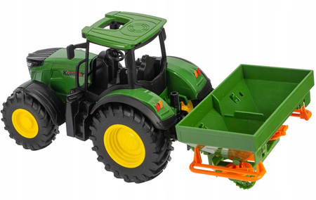 Duży Traktor Ciągnik z podnoszonym siewnikiem Koła Gumowe