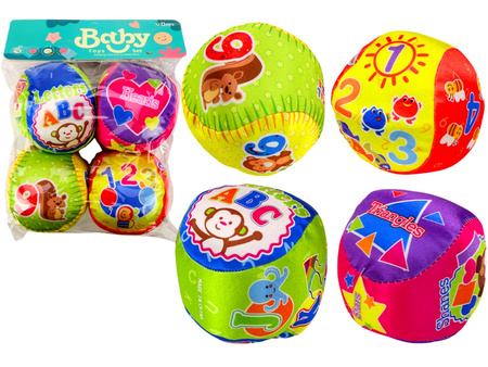 Piłeczki sensoryczne Miękkie piłki edukacyjne grzechotki obrazkowe