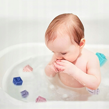 KLOCKI Sensoryczne EDUKACYJNY zestaw klocków SENSORYCZNA ZABAWKA Miękkie 12