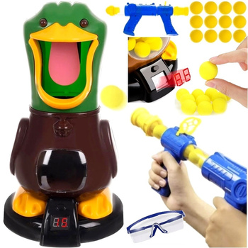 GŁODNA KACZKA STRZELANIE DO CELU PISTOLET GRA ZRĘCZNOŚCIOWA OKULARY OCHRONNE