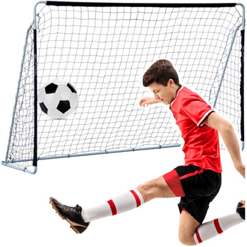 DUŻA METALOWA BRAMKA PIŁKARSKA Z SIATKĄ 300x200 cm