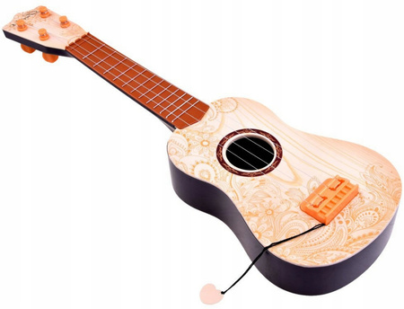 GITARA DREWNIANA AKUSTYCZNA DZIECIĘCA INSTRUMENT DLA DZIECI METALOWE STRUNY