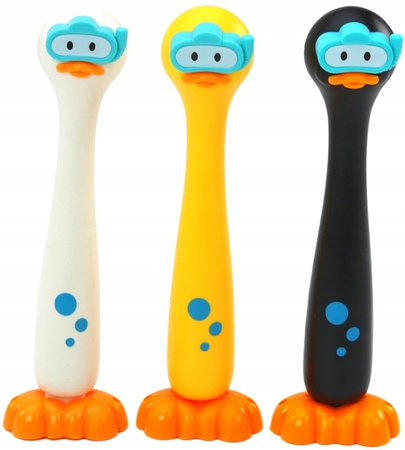 Kaczki DO NAUKI NURKOWANIA BASENU Zestaw 3szt Zabawki do nurkowania Duck