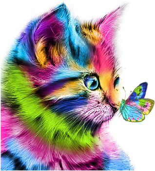 Obraz MALOWANIE PO NUMERACH Kot Kotek 40x50