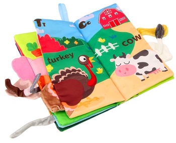 Książeczka sensoryczna książka dotykowa kolorowa miękka Szeleszcząca