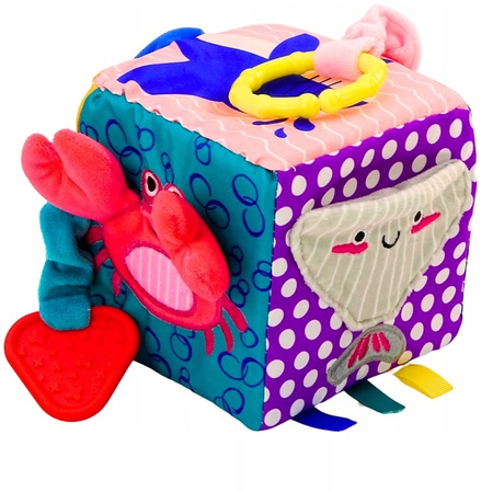 Kostka sensoryczna Zawieszka do wózka dotykowa kolorowa miękka Szeleszcząca