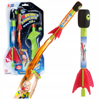 Rakieta Proca LED z wyrzutnią Rocket Launcher Wyrzutnia rakiet piankowych L