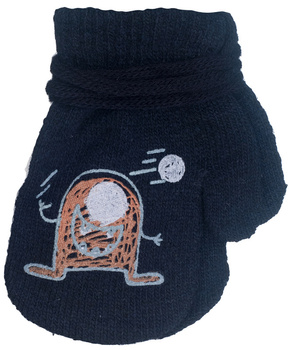 Rękawiczki ZE SZNURKIEM JEDNOPALCZASTE WEŁNIANE 10cm