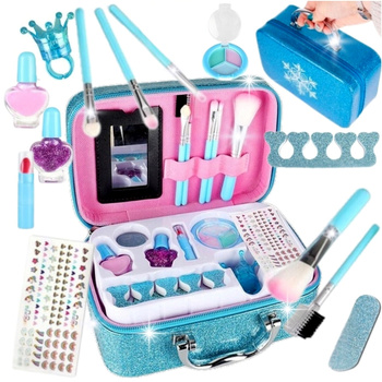 Zestaw MAKE UP MALOWIDŁA Kosmetyki makijaż kuferek skarbów brokatowy dzieci