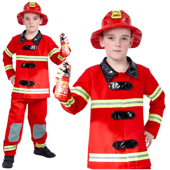 STRÓJ KARNAWAŁOWY STRAŻAKA kostium STRAŻACKI przebranie STRAŻAK bal 120 130