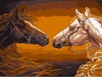 HAFT DIAMENTOWY Diamond Painting Mozaika Diamentowa Dla dzieci Zestaw Konie