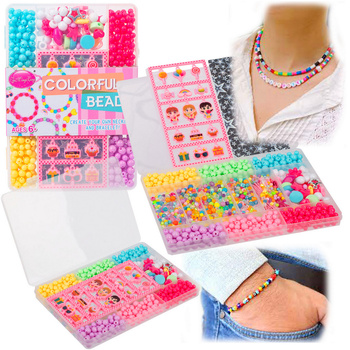 KORALIKI DO ROBIENIA BRANSOLETEK BIŻUTERII ZESTAW