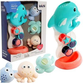 ZABAWKA DO KĄPIELI WANNY WODOSPAD KOŁOWROTEK ZWIERZĄTKA MORSKIE DO WANNY