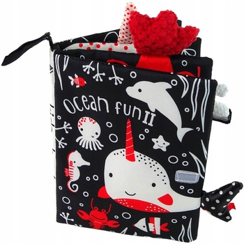 Książeczka sensoryczna dotykowa kontrastowa miękka