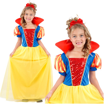 STRÓJ KARNAWAŁOWY KRÓLEWNA ŚNIEŻKA kostium KRÓLEWNY przebranie bal 130 140