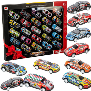 Zestaw resoraki autka samochodziki 25szt duży zestaw samochodów resoraków