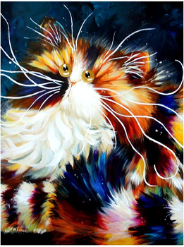 HAFT DIAMENTOWY Diamond Painting Mozaika Diamentowa Dla dzieci Zestaw Kot Kotek