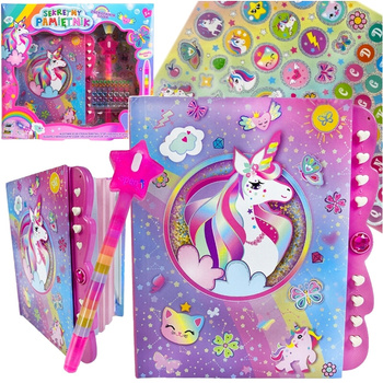 PAMIĘTNIK SEKRETNY NA KOD SZYFR DŁUGOPIS NIEWIDZIALNY TUSZ PODŚWIETLANY