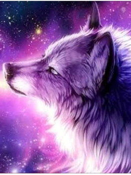 HAFT DIAMENTOWY Diamond Painting Mozaika Diamentowa Zestaw Pies Wilk