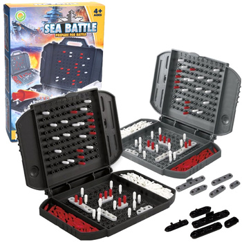 GRA W OKRĘTY STATKI W WALIZCE gra logiczna bitwa morska gra rodzinna