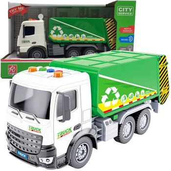 Śmieciarka Auto Truck Samochód dla dzieci do wywozu śmieci Napęd światła
