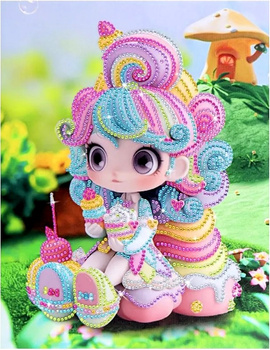 HAFT DIAMENTOWY Obraz Diamentowa Mozaika Dla Dzieci Zestaw Księżniczka