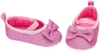 Buciki girl brokatowe z kokardą 0-6