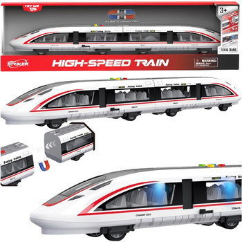 POCIĄG MAGNETYCZNY DUŻYCH PRĘDKOŚCI OTWIERANE DRZWI DŹWIĘKI ŚWIATŁA Napęd