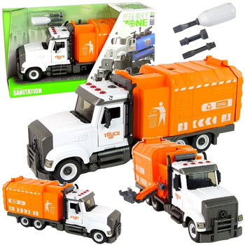 Ciężarówka do skręcania Śmieciarka Rozkręcana Auto światło dźwięk