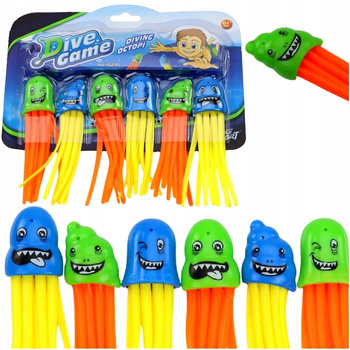 Ośmiornice DO NAUKI NURKOWANIA BASENU Zestaw 6szt Zabawki do nurkowania