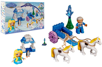 KLOCKI LODOWA KRAINA LODOWY POWÓZ 77el ŚWIATŁO