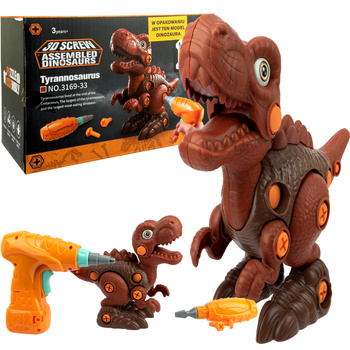 Dinozaur DO SKRĘCANIA Mały Konstruktor ROZKRĘCANY DINO