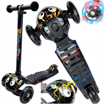 Hulajnoga Trójkołowa Balansowa Dla Dzieci z Czółenkami Koła LED Składana 50