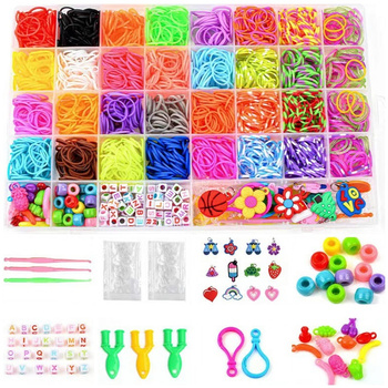 GUMKI do robienia Bransoletek Zestaw XXL+ Zawieszki