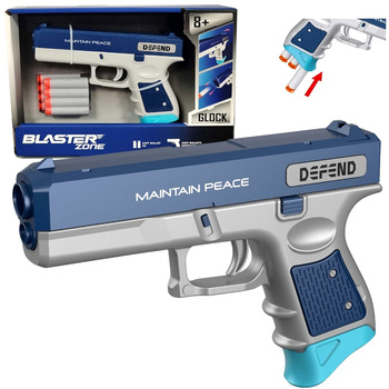 PISTOLET GLOCK NA STRZAŁKI NACIĄGANY WYRZUTNIA Z NACIĄGIEM + 8 STRZAŁEK