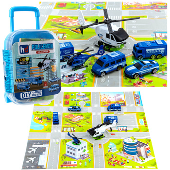 ZESTAW POLICYJNY W WALIZCE POLICJA HELIKOPTER MATA