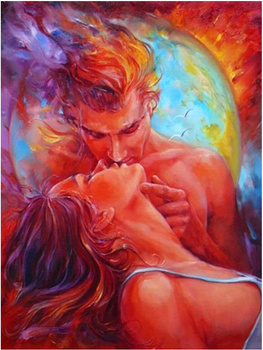 Obraz MALOWANIE PO NUMERACH Pampicio RAMA 50x40 Para Kobieta i Mężczyzna