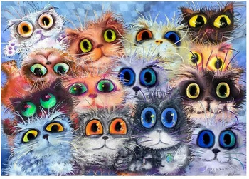 HAFT DIAMENTOWY Diamond Painting Mozaika Diamentowa Dla Dzieci Zestaw Kotki