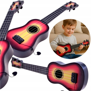 GITARA DREWNIANA AKUSTYCZNA DZIECIĘCA INSTRUMENT DLA DZIECI METALOWE STRUNY