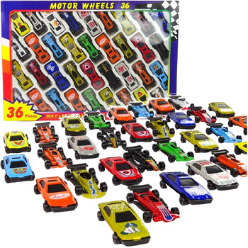 Zestaw resoraki autka samochodziki 36szt duży zestaw samochodów resoraków