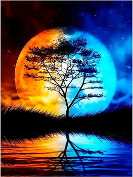 Obraz MALOWANIE PO NUMERACH RAMA W ZESTAWIE 50x40 Zachód słońca