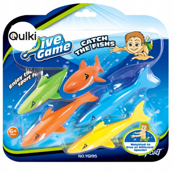 Rybki DO NAUKI NURKOWANIA BASENU Rekiny 4szt Rybki Rekinki do nurkowania