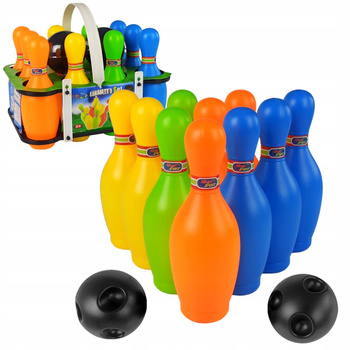 Kręgle Kręgielnia gra zręcznościowa zestaw do gry w kręgle 12 el. kule kosz