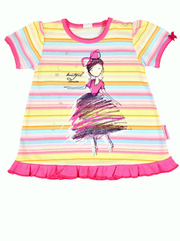 BLUZKA TUNIKA BLUZECZKA KRÓTKI RĘKAW r.62