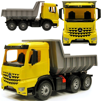 Duże Auto WYWROTKA Gigant MERCEDES ACTROS 3 osie Lena Maxi 63cm niska burta