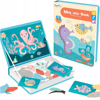 Magnetyczna układanka Zwierzęta Morskie dla dzieci Magnetic Book Puzzle