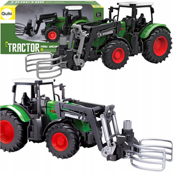 Traktor Ciągnik Ruchome ramię Gumowe koła ładowacz chwytak do bel