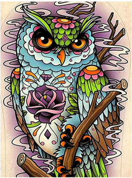 HAFT DIAMENTOWY Diamond Painting Mozaika Diamentowa Dla dzieci Zestaw Sowa