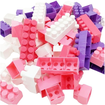 KLOCKI plastikowe na wagę 1kg ok. 160 szt POLSKIE klocki konstrukcyjne 28mm